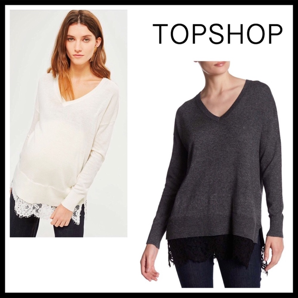 TOPSHOP OVERSIZED PULLOVER GREY TUNIC SWEATER A2C - Picture 8 of 8